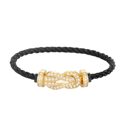 [Amore]CHANCE LARGE 8 FIGURE BUCKLE FULLDIAMOND BRACELET GOLD
