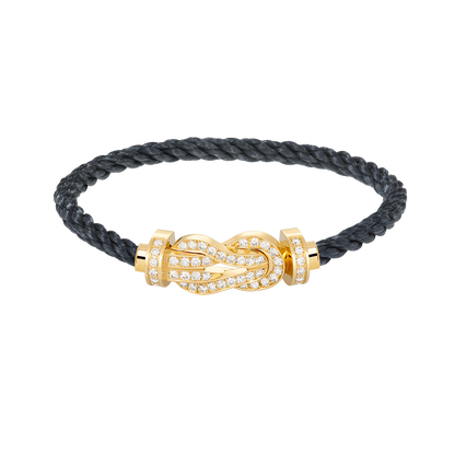 [Amore]CHANCE LARGE 8 FIGURE BUCKLE FULLDIAMOND BRACELET GOLD