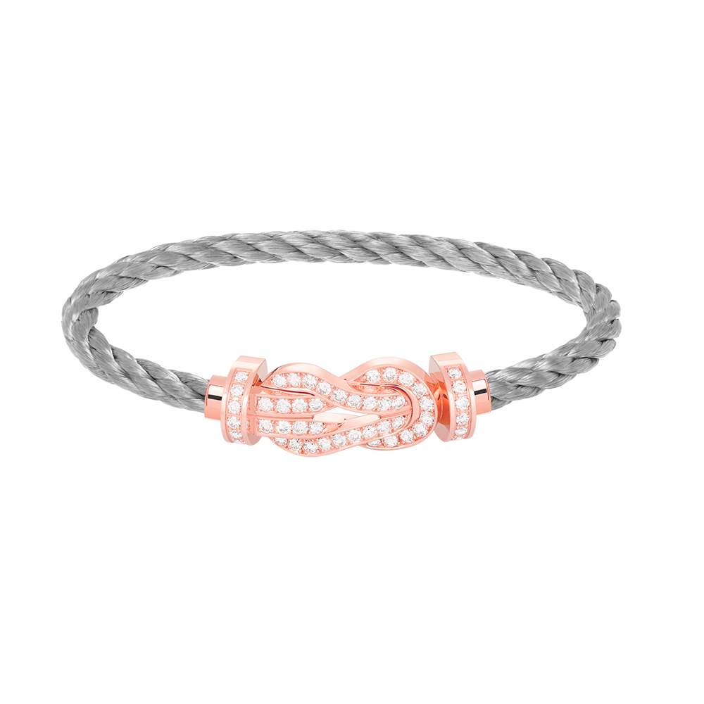 [Amore]CHANCE LARGE 8 FIGURE BUCKLE FULL DIAMOND BRACELET ROSE GOLD