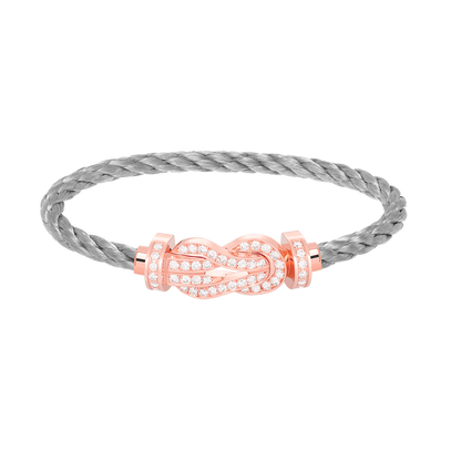 [Amore]CHANCE LARGE 8 FIGURE BUCKLE FULL DIAMOND BRACELET ROSE GOLD