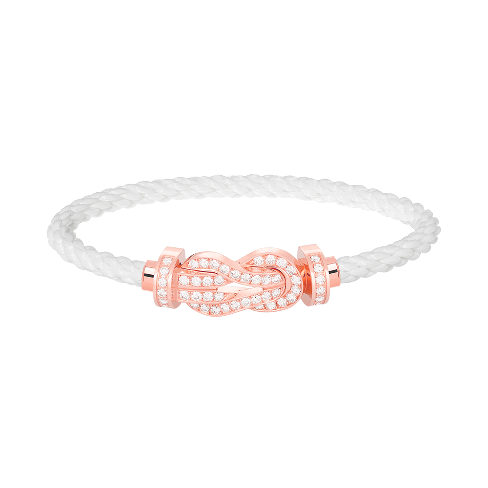 [Amore]CHANCE LARGE 8 FIGURE BUCKLE FULL DIAMOND BRACELET ROSE GOLD