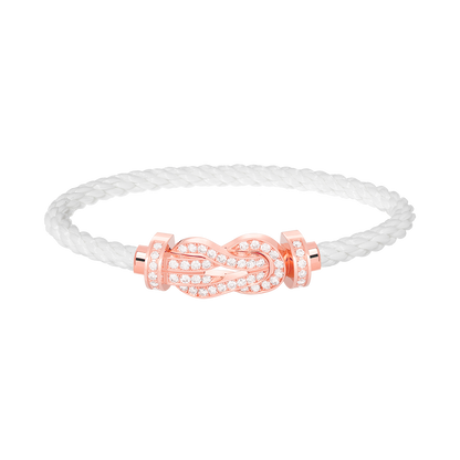 [Amore]CHANCE LARGE 8 FIGURE BUCKLE FULL DIAMOND BRACELET ROSE GOLD