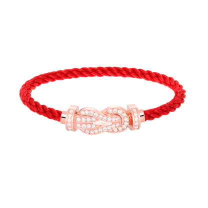 [Amore]CHANCE LARGE 8 FIGURE BUCKLE FULL DIAMOND BRACELET ROSE GOLD