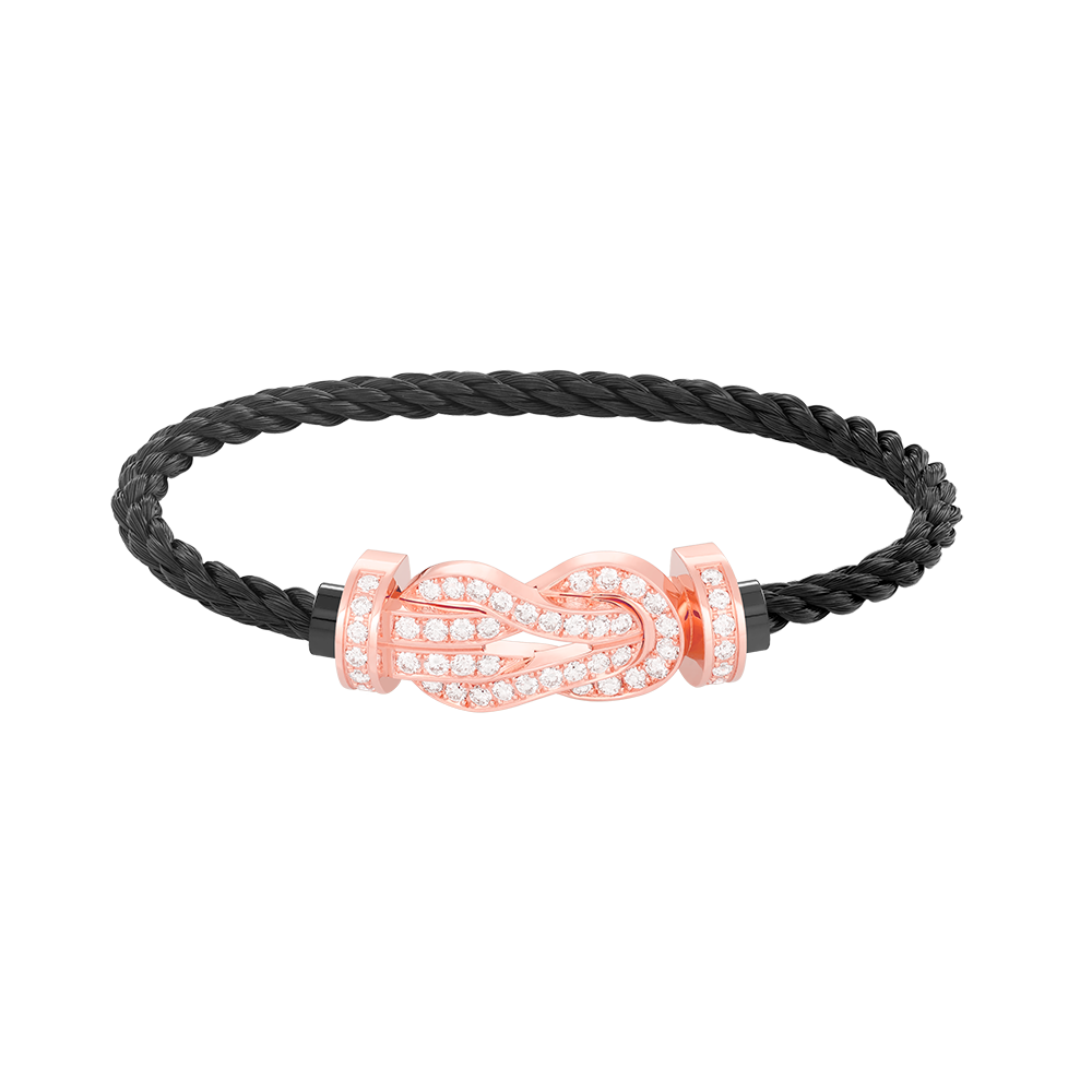 [Amore]CHANCE LARGE 8 FIGURE BUCKLE FULL DIAMOND BRACELET ROSE GOLD
