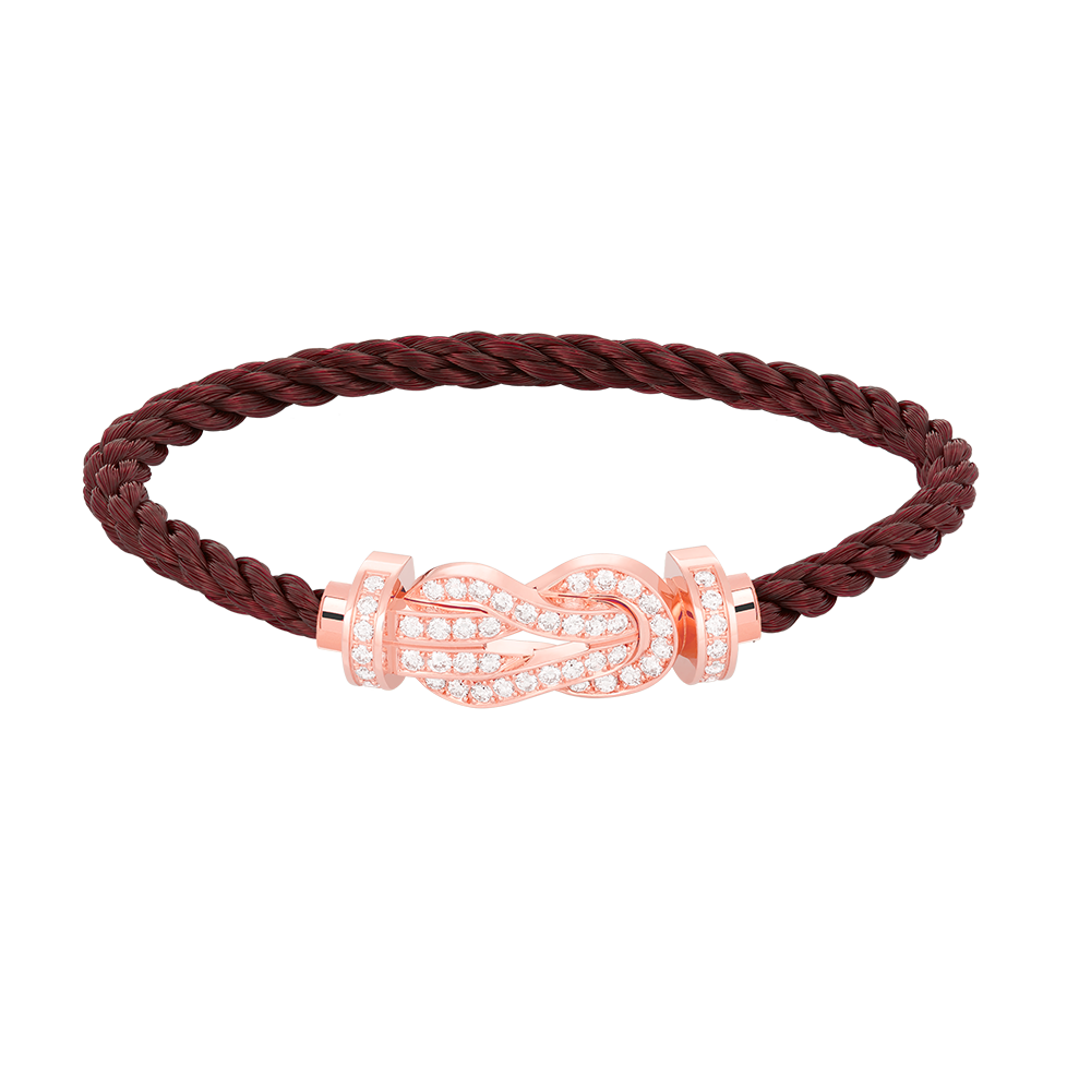 [Amore]CHANCE LARGE 8 FIGURE BUCKLE FULL DIAMOND BRACELET ROSE GOLD