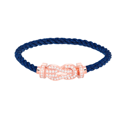 [Amore]CHANCE LARGE 8 FIGURE BUCKLE FULL DIAMOND BRACELET ROSE GOLD