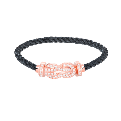 [Amore]CHANCE LARGE 8 FIGURE BUCKLE FULL DIAMOND BRACELET ROSE GOLD