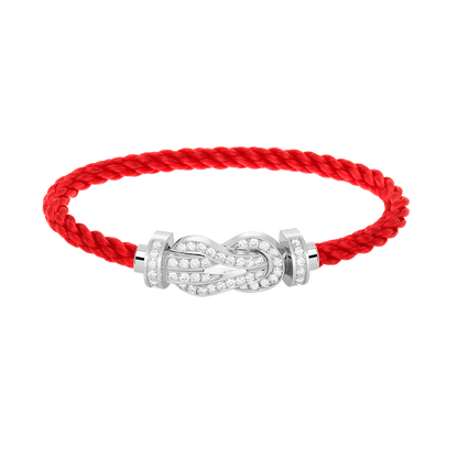 [Amore]CHANCE LARGE 8 FIGURE BUCKLE FULL DIAMOND BRACELET SILVER