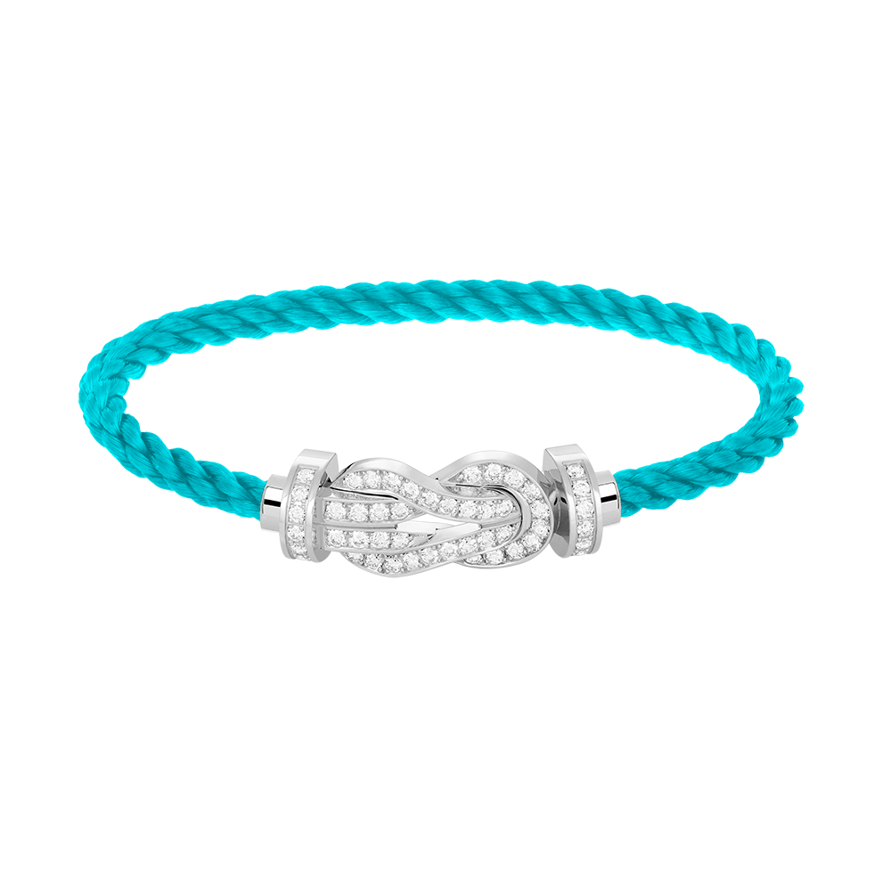 [Amore]CHANCE LARGE 8 FIGURE BUCKLE FULL DIAMOND BRACELET SILVER