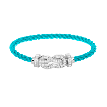 [Amore]CHANCE LARGE 8 FIGURE BUCKLE FULL DIAMOND BRACELET SILVER