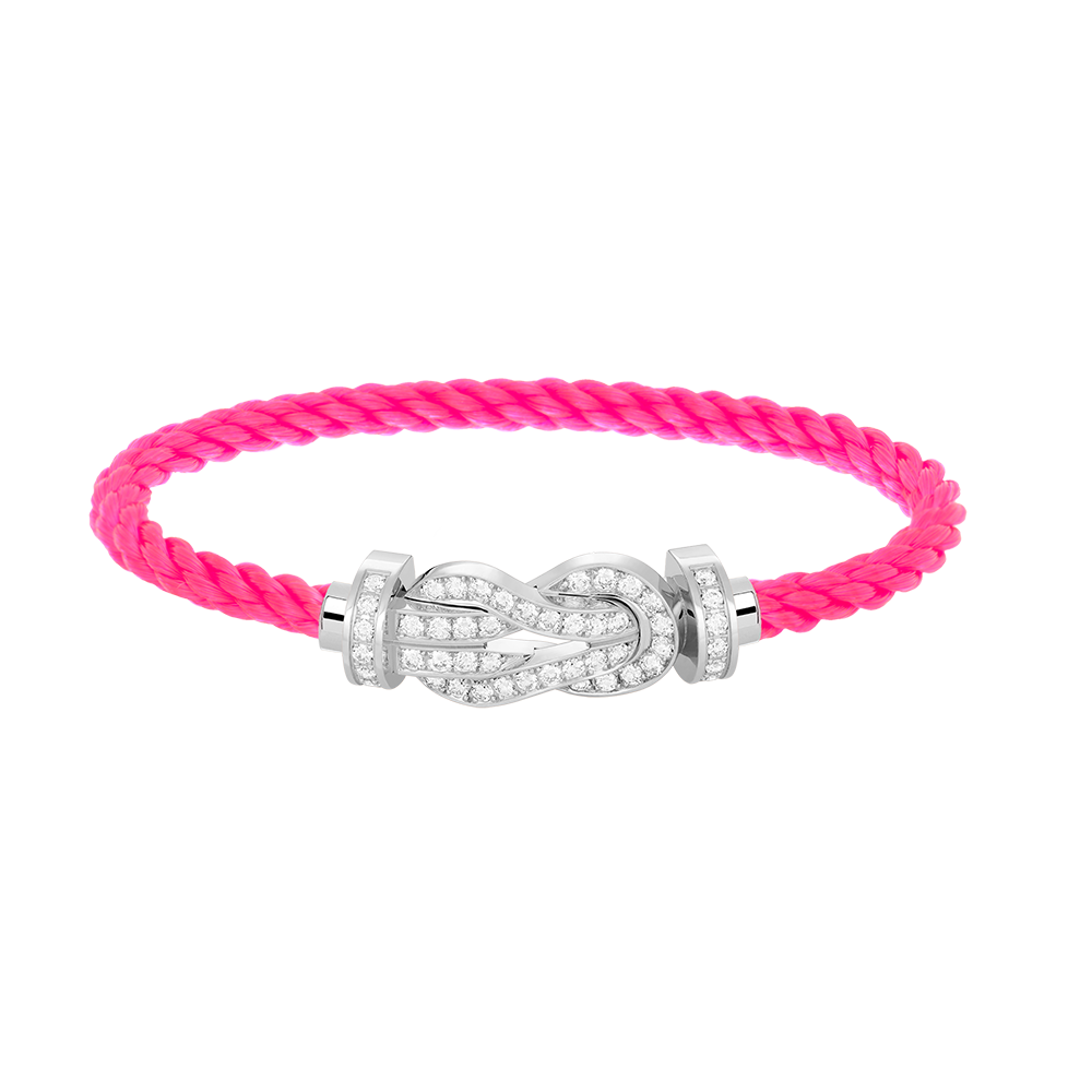 [Amore]CHANCE LARGE 8 FIGURE BUCKLE FULL DIAMOND BRACELET SILVER