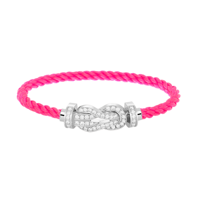 [Amore]CHANCE LARGE 8 FIGURE BUCKLE FULL DIAMOND BRACELET SILVER