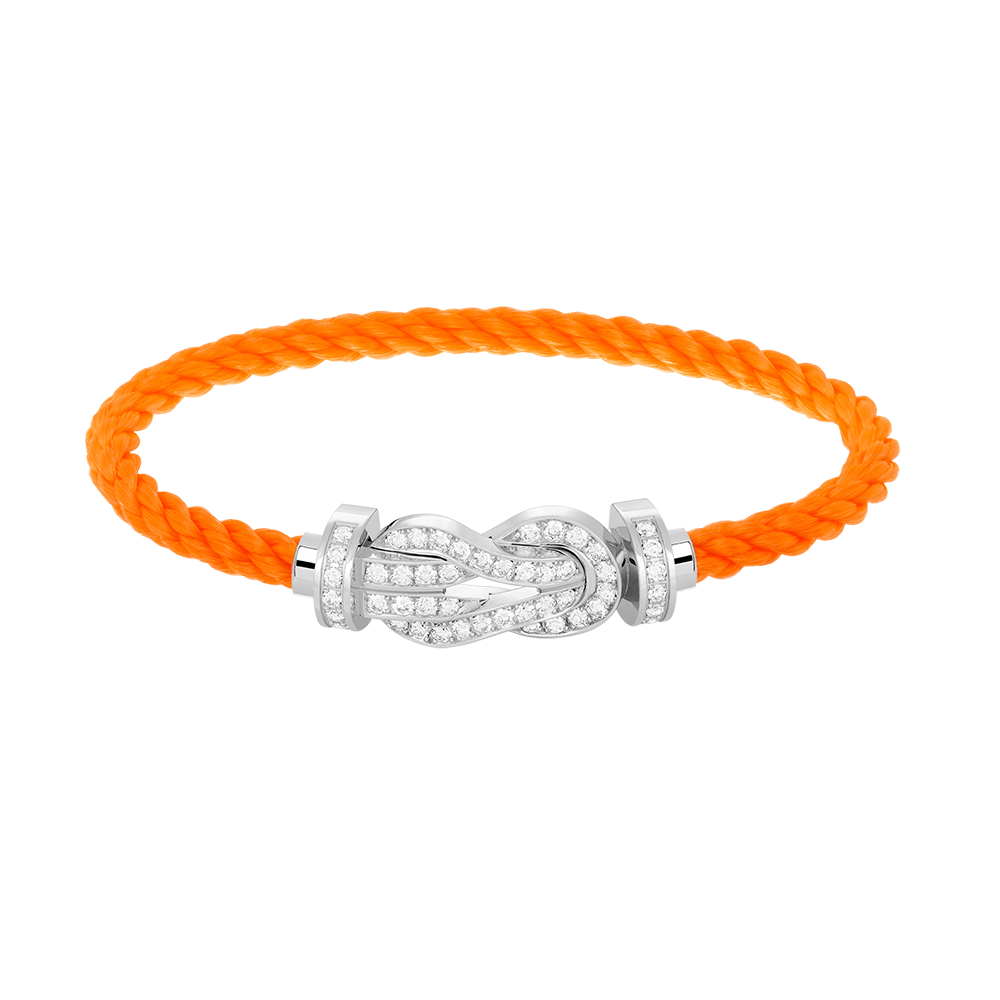 [Amore]CHANCE LARGE 8 FIGURE BUCKLE FULL DIAMOND BRACELET SILVER