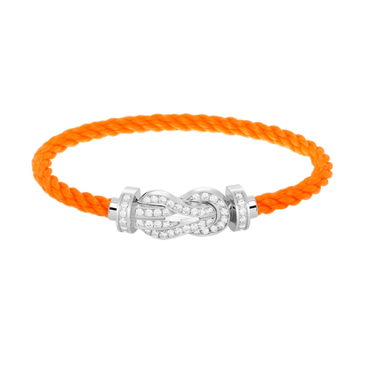 [Amore]CHANCE LARGE 8 FIGURE BUCKLE FULL DIAMOND BRACELET SILVER
