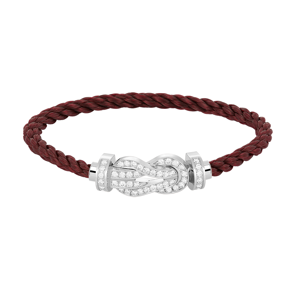 [Amore]CHANCE LARGE 8 FIGURE BUCKLE FULL DIAMOND BRACELET SILVER