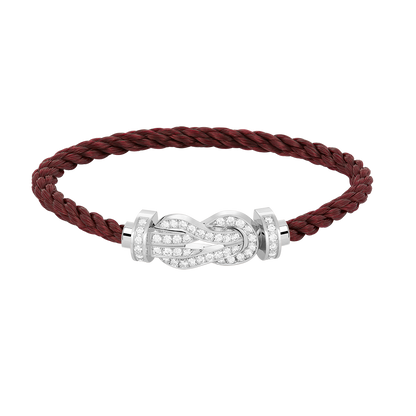 [Amore]CHANCE LARGE 8 FIGURE BUCKLE FULL DIAMOND BRACELET SILVER