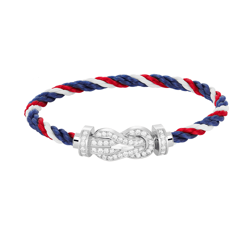 [Amore]CHANCE LARGE 8 FIGURE BUCKLE FULL DIAMOND BRACELET SILVER