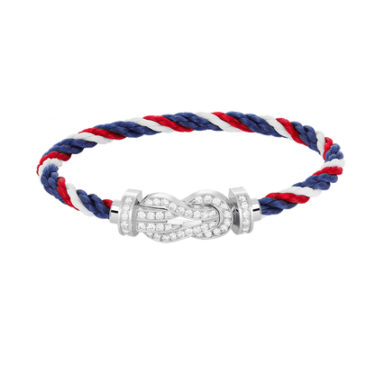 [Amore]CHANCE LARGE 8 FIGURE BUCKLE FULL DIAMOND BRACELET SILVER