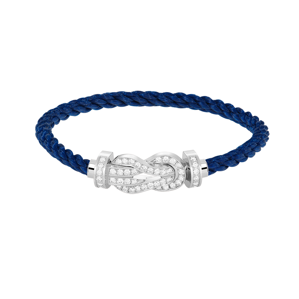 [Amore]CHANCE LARGE 8 FIGURE BUCKLE FULL DIAMOND BRACELET SILVER