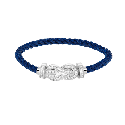 [Amore]CHANCE LARGE 8 FIGURE BUCKLE FULL DIAMOND BRACELET SILVER