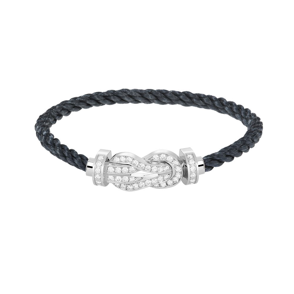 [Amore]CHANCE LARGE 8 FIGURE BUCKLE FULL DIAMOND BRACELET SILVER