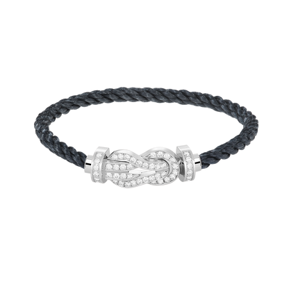 [Amore]CHANCE LARGE 8 FIGURE BUCKLE FULL DIAMOND BRACELET SILVER