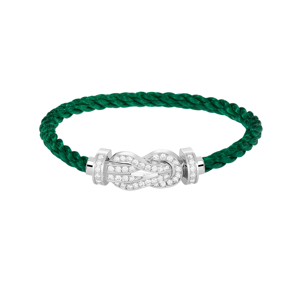 [Amore]CHANCE LARGE 8 FIGURE BUCKLE FULL DIAMOND BRACELET SILVER