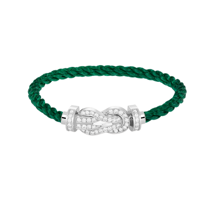 [Amore]CHANCE LARGE 8 FIGURE BUCKLE FULL DIAMOND BRACELET SILVER