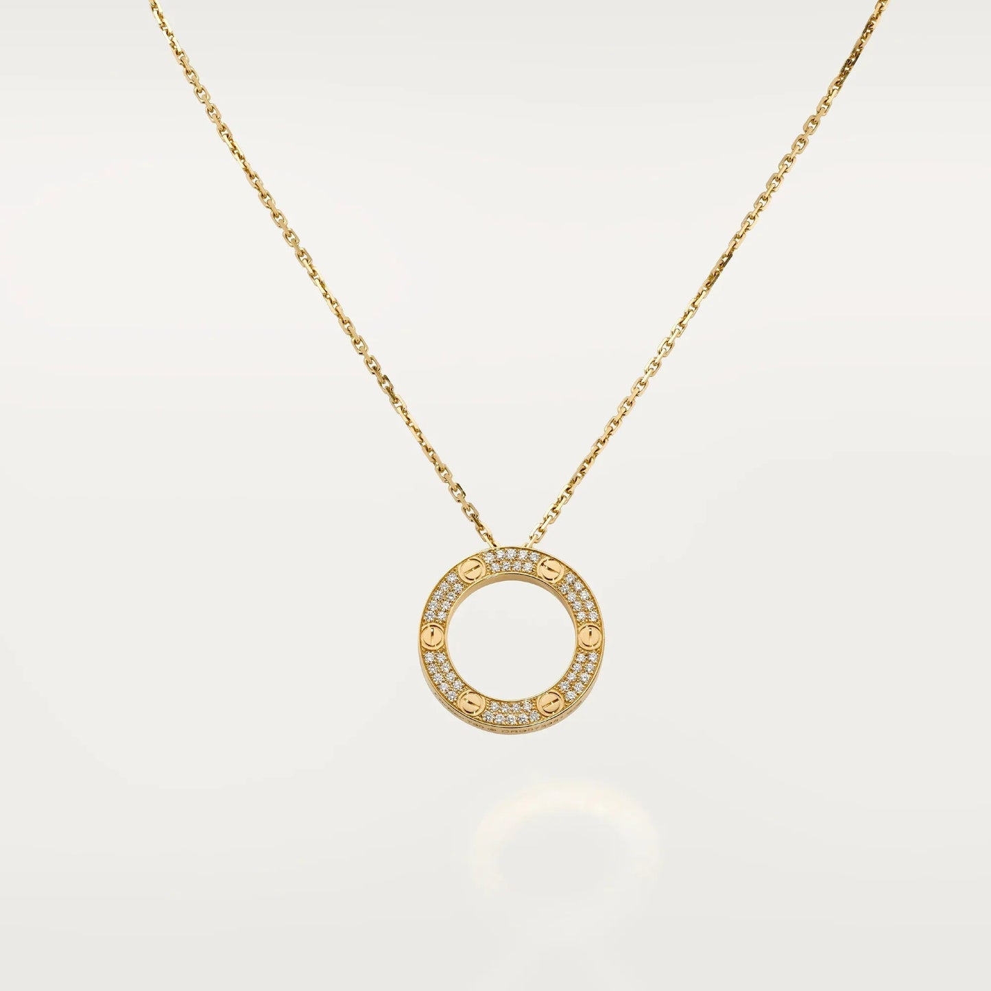[Amore]LOVE NECKLACE 16MM  FULL DIAMOND
