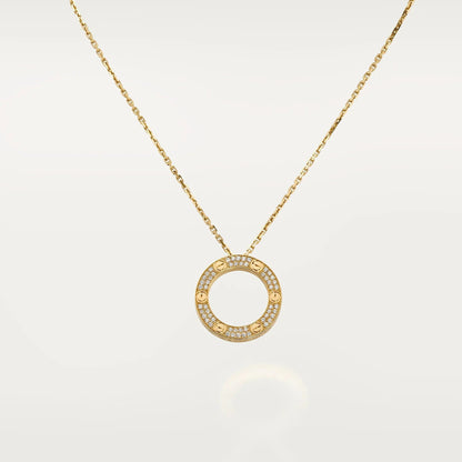 [Amore]LOVE NECKLACE 16MM  FULL DIAMOND