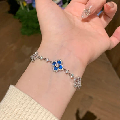 [Amore]CLOVER 5 MOTIF PINK BLUE RED WHITE BRACELET