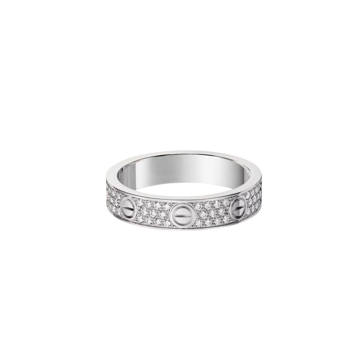 [Amore]LOVE RING 4.0MM DIAMOND PAVED