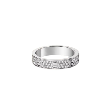 [Amore]LOVE RING 4.0MM DIAMOND PAVED