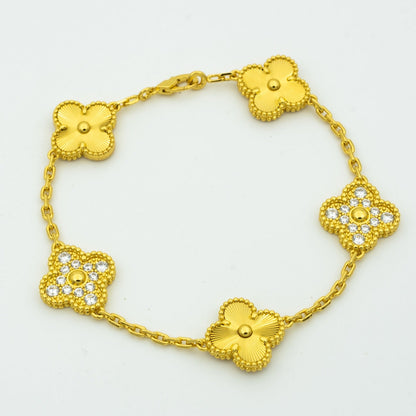 [Amore] CLOVER 5 MOTIF LASER BRACELET COLLECTION