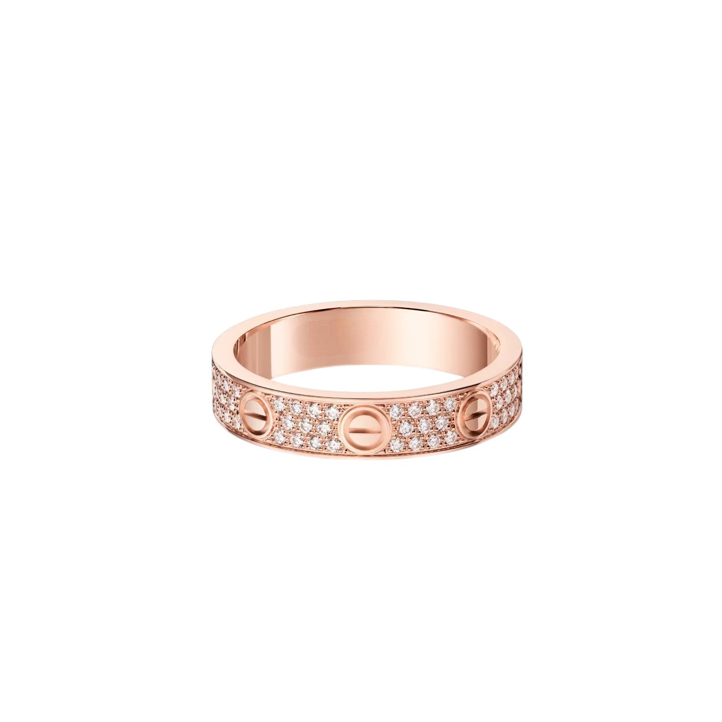 [Amore]LOVE RING 4.0MM DIAMOND PAVED