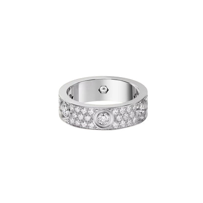 [Amore]LOVE 5.5MM FULL-PAVE 6-DIAMOND RING
