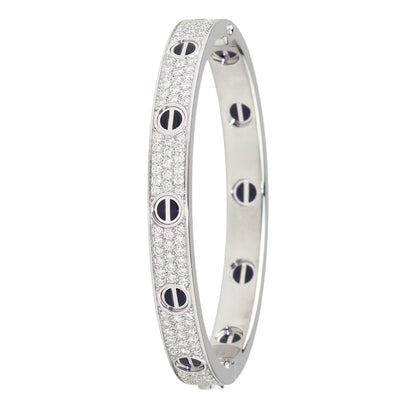 [Amore]LOVE BRACELET 6.1MM DIAMOND-PAVED CERAMIC