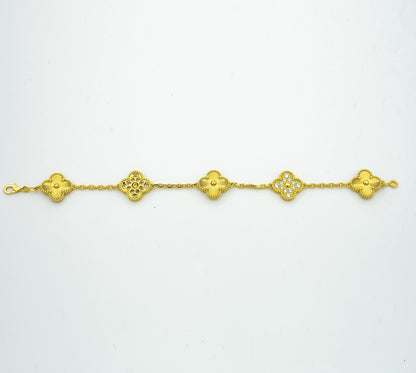 [Amore] CLOVER 5 MOTIF LASER BRACELET COLLECTION