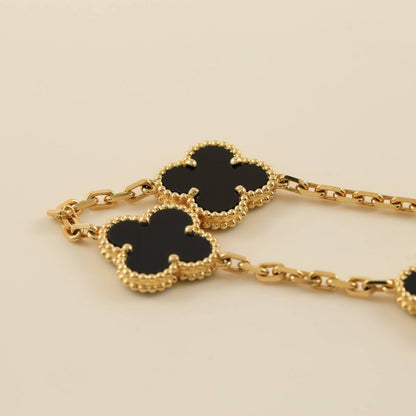 [Amore] CLOVER 5 MOTIF ONYXS BRACELET COLLECTION