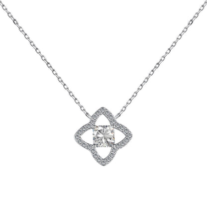 [Amore]Exquisite Flower Shape Princess Cut Necklace