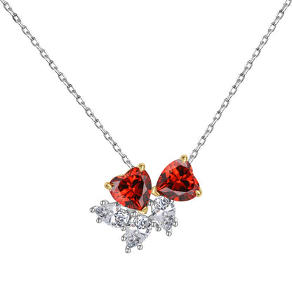 [Amore]Dainty Red Heart Necklace