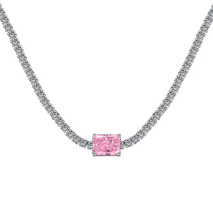 [Amore]2.0 carat Ornate Emerald Cut Necklace