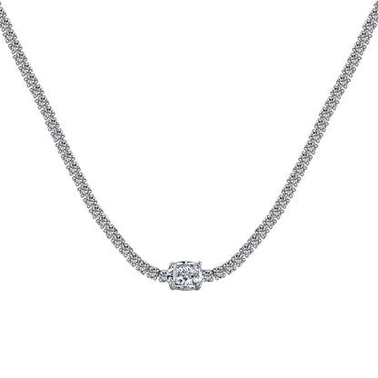 [Amore]1.0 Carat Shining Oval Cut Necklace