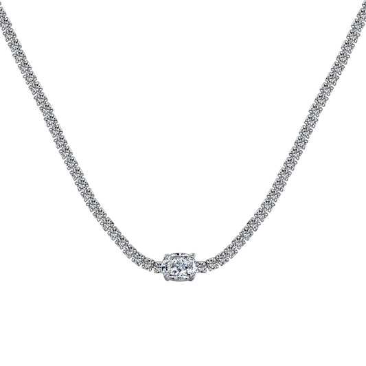 [Amore]1.0 Carat Shining Oval Cut Necklace