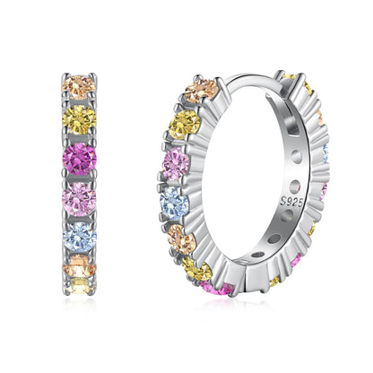 [Amore]Radiant Colorful Round Cut Earrings