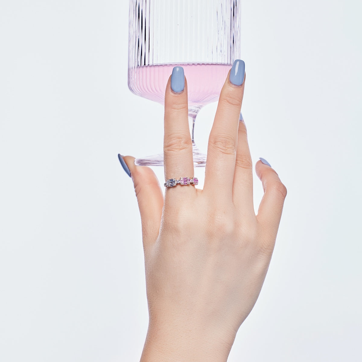 [Amore]Unique Colorful Emerald Cut Party Ring