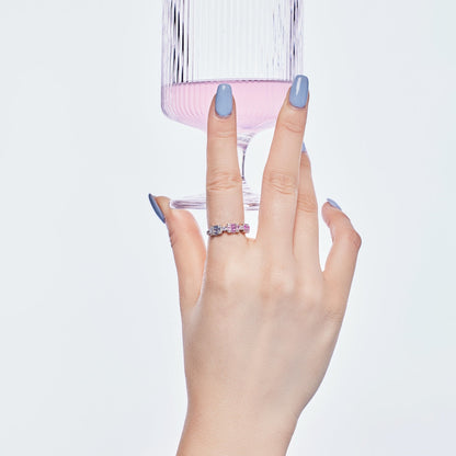 [Amore]Unique Colorful Emerald Cut Party Ring