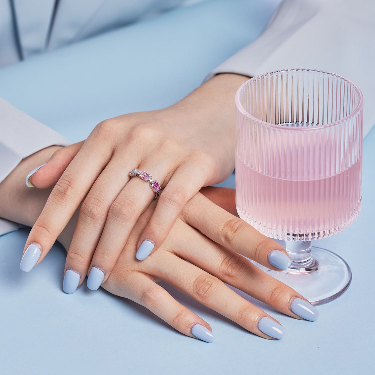 [Amore]Unique Colorful Emerald Cut Party Ring