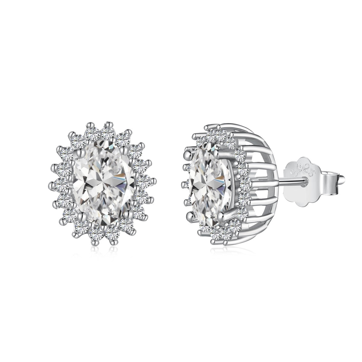 [Amore]Delicate Radiant Oval Cut Daily Earrings