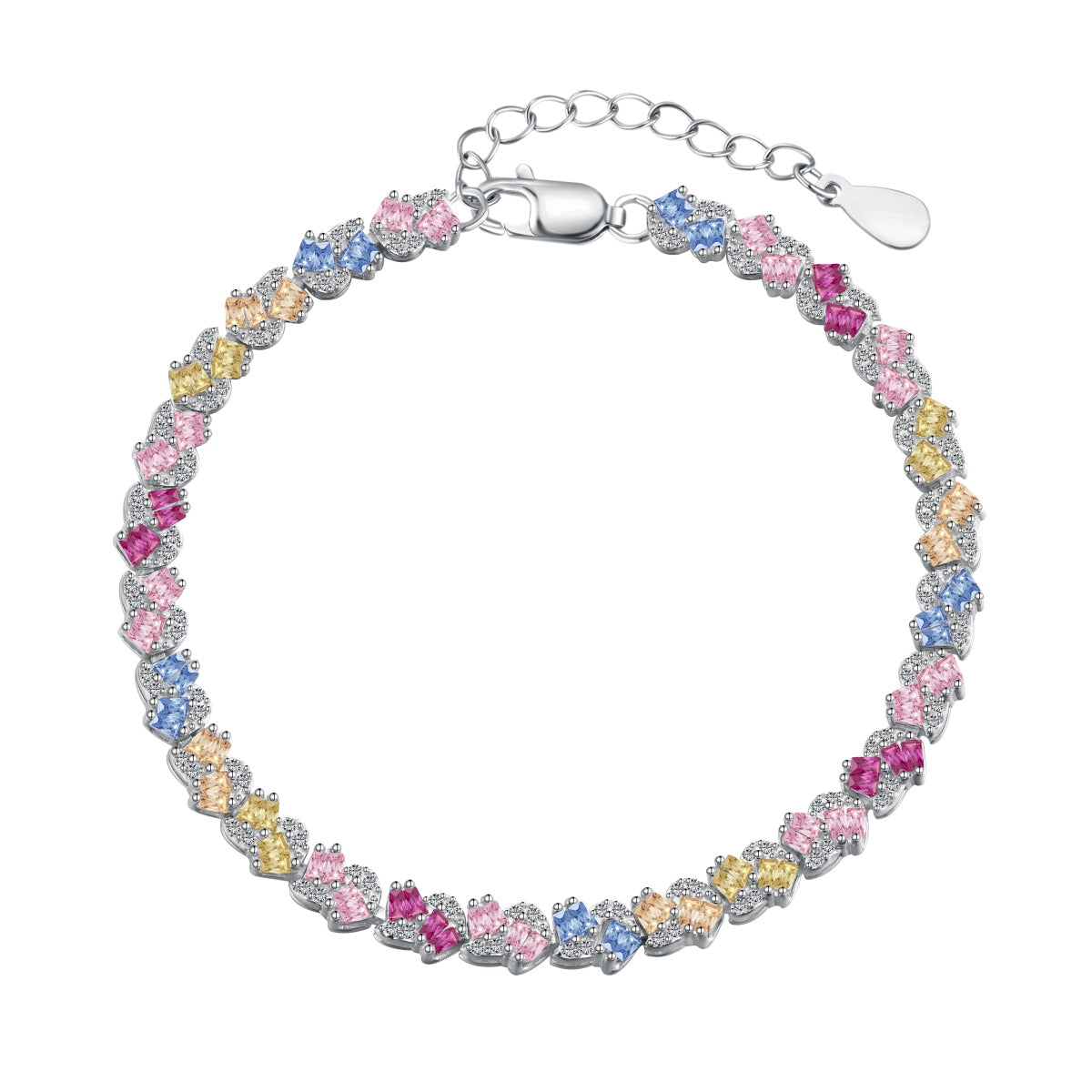 [Amore]Ornate Colorful Flower Shape Party Bracelet